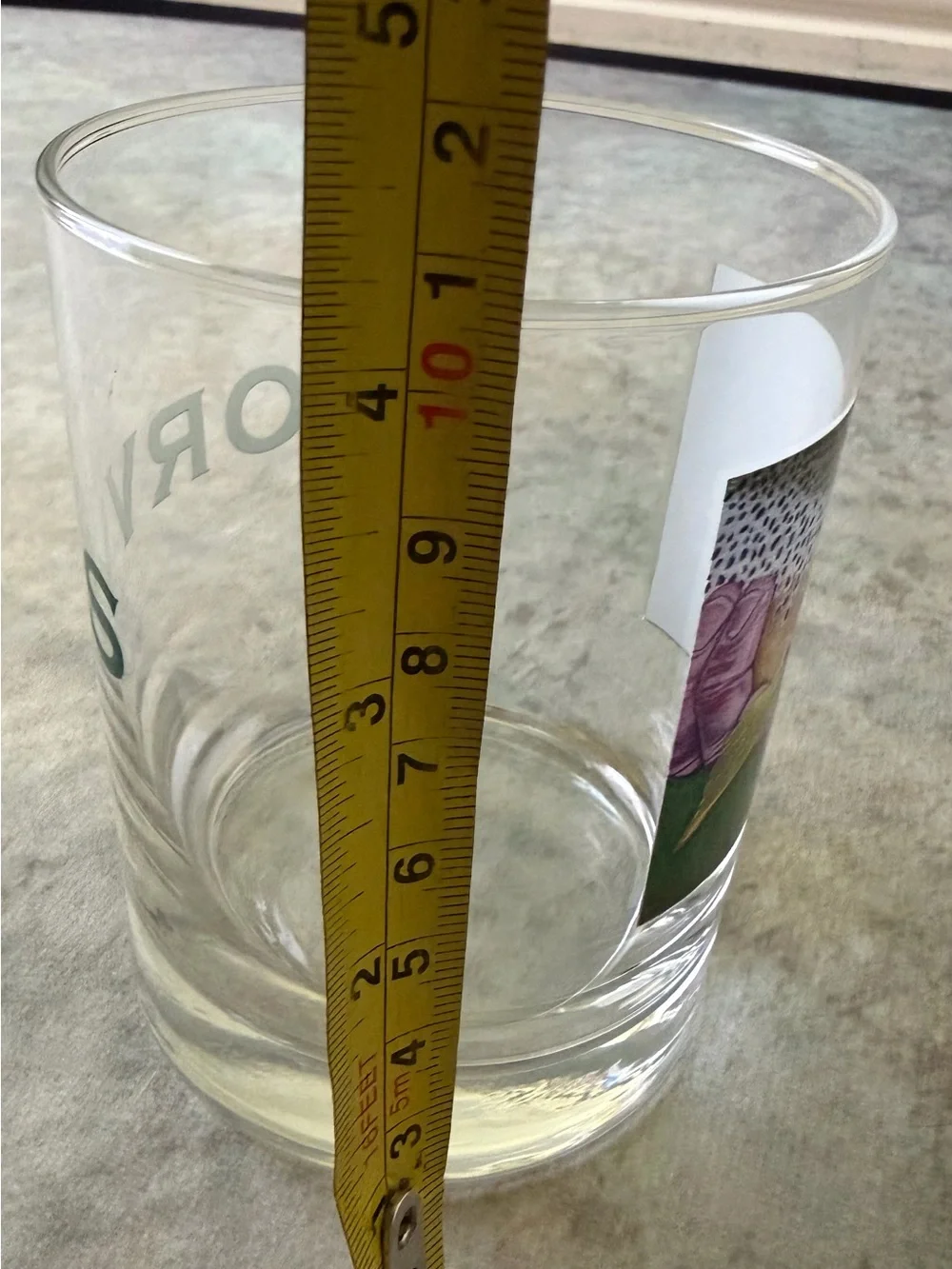 Orvis Clear Glass Tumbler with Green Logo and Fish Emblem